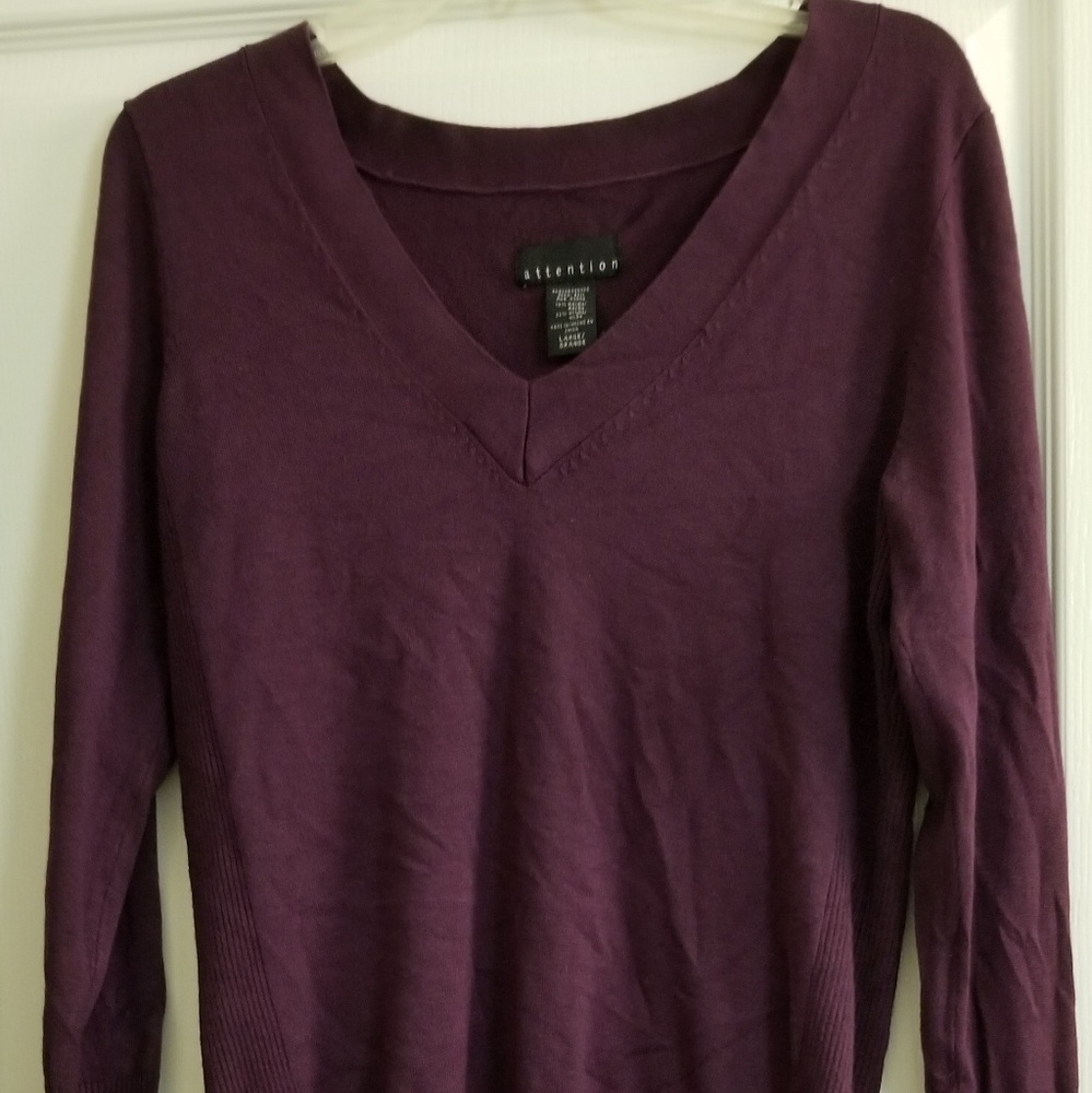 Purple Vneck Sweater